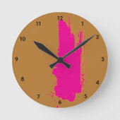 Goudbruine acrylaat wandklok (Voorkant)
