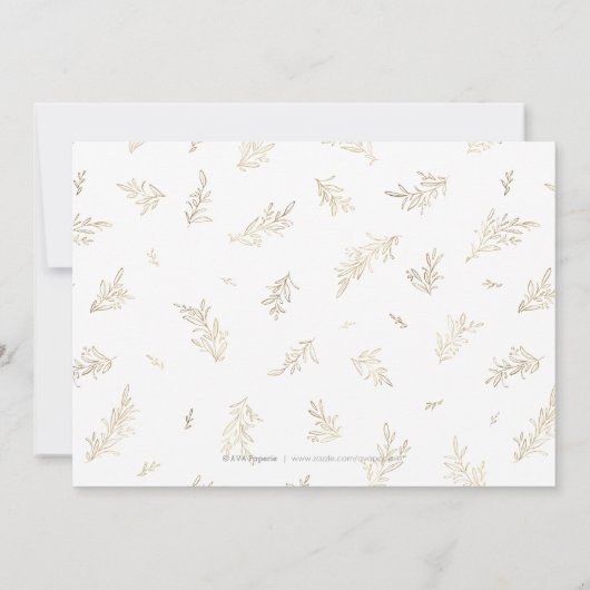 Goudbruine botanisch met uitzondering van de datum save the date (Achterkant)