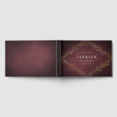 Goudbruine botanische elegante bruiloft gastenboek (Volledig)