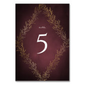 Goudbruine botanische elegante bruiloft kaart (Achterkant)