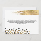 Goudbruine bruideglitter confetti kaart (Achterkant)