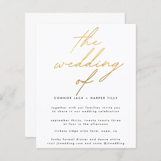 Goudbruine bruine bruine bruine bruidegans (Voorkant / Achterkant)