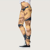 Goudbruine Camel Camo Camouflage Leggings (Links)
