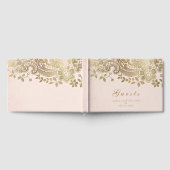 Goudbruine elegante bruinkoolbriketten gastenboek (Volledig)