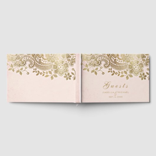 Goudbruine elegante bruinkoolbriketten gastenboek (Volledig)