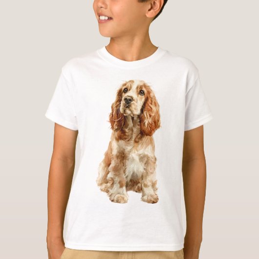 Goudbruine Engelse Cocker Spaniel Hond Kinderen T-shirt (Voorkant)