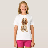 Goudbruine Engelse Cocker Spaniel Hond Kinderen T-shirt (Voorkant volledig)