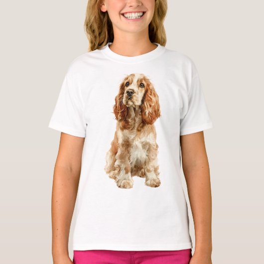 Goudbruine Engelse Cocker Spaniel Hond Kinderen T-shirt (Voorkant)