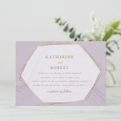 goudbruine huwelijksuitnodiging kaart (Staand voorkant)