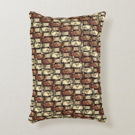 Goudbruine, in stukken gekleurde en gekleurde brui accent kussen