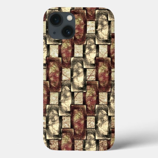 Goudbruine, in stukken gekleurde en gekleurde brui Case-Mate iPhone case (Achterkant)