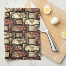 Goudbruine, in stukken gekleurde en gekleurde brui theedoek