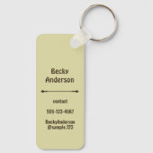 Goudbruine Kleurcombinatie Sleutelhanger (Achterkant)