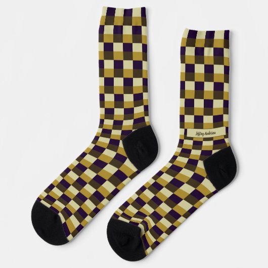 Goudbruine Kleurcombinatie Sokken (Links)