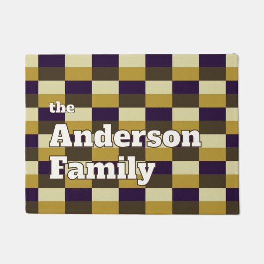 Goudbruine kleurencombinatie deurmat (Voorkant)