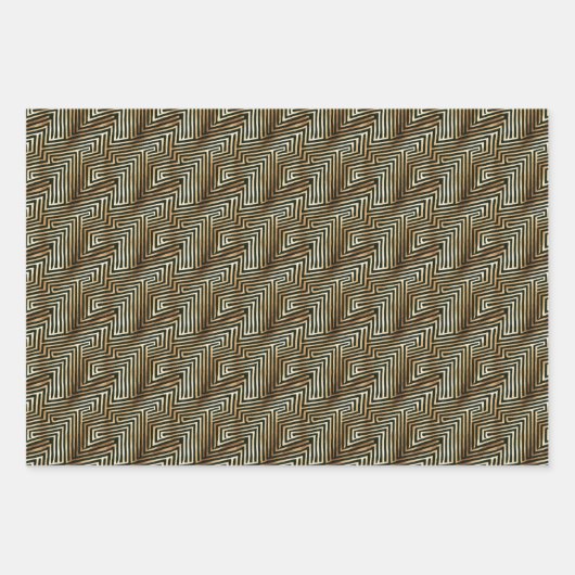 Goudbruine luipaard dierlijke strepen inpakpapier vel (Voorkant 3)