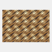 Goudbruine luipaard dierlijke strepen inpakpapier vel (Voorkant)