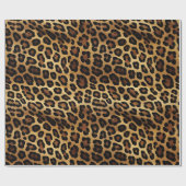 Goudbruine luipaard print cadeaupapier (Vlak)