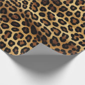 Goudbruine luipaard print cadeaupapier (Hoek)