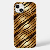 Goudbruine luipaard print strepen Case-Mate iPhone case (Achterkant)