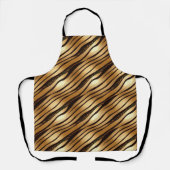 Goudbruine luipaard print strepen schort (Voorkant)