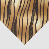 Goudbruine luipaard print strepen tissuepapier (Detail)