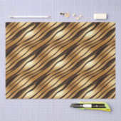 Goudbruine luipaard print strepen tissuepapier (Craft)