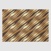 Goudbruine luipaard print strepen tissuepapier (Voorkant)