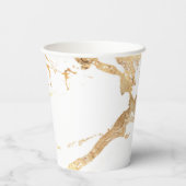 Goudbruine marmer papieren bekers (Achterkant)