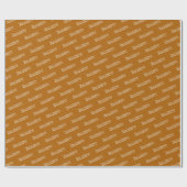 Goudbruine Promo Logo Promotionele Kerst Cadeaupapier (Vlak)