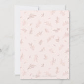 Goudbruine roos goudmarinebruin botanische elegant kaart (Achterkant)