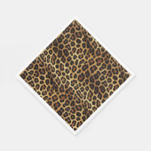 Goudbruine zwarte luipaard print servet (Hoek)