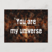 Goudbundel in een meetkundig dun universum briefkaart (Voorkant)