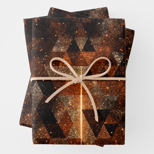 Goudbundel in een meetkundig dun universum inpakpapier vel (In situ)