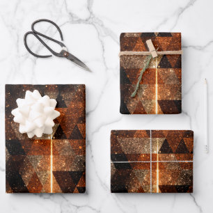 Goudbundel in een meetkundig dun universum inpakpapier vel