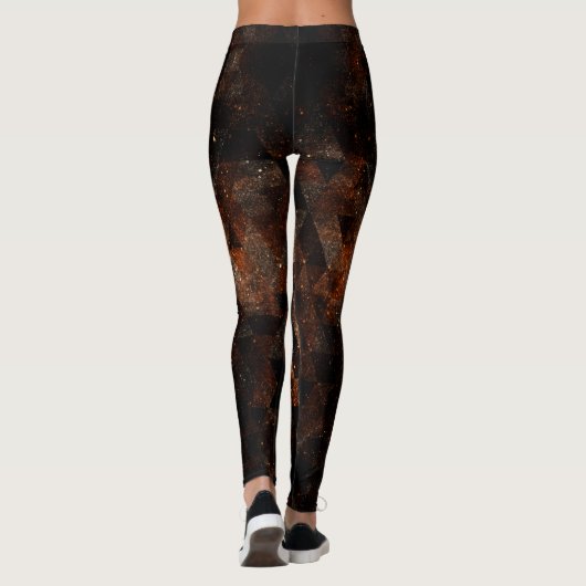 Goudbundel in een meetkundig dun universum leggings (Achterkant)