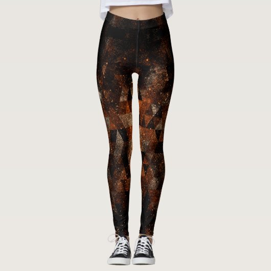 Goudbundel in een meetkundig dun universum leggings (Voorkant)