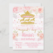 Goudcarrousel is een feestelijke uitnodiging. kaart (Voorkant)