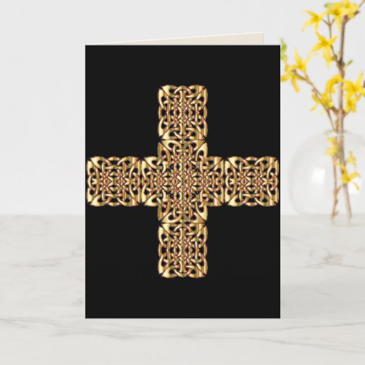 goudcelkruis wenskaart kaart (Gele Bloem)