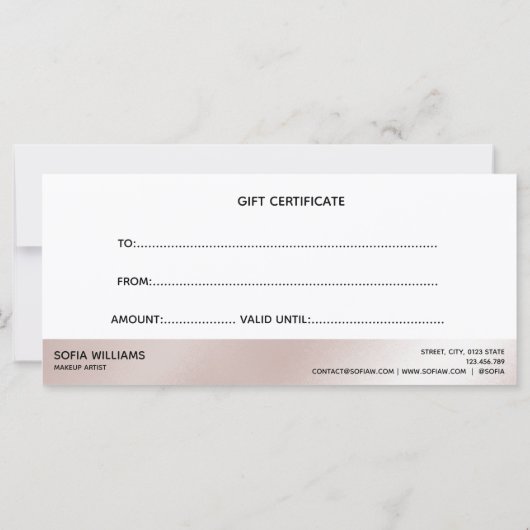 Goudcertificaat van Roos met driftig  - Creditcard (Achterkant)