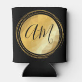 Goudchic metallic lijst, op maat gesneden monogram blikjeskoeler (Achterkant)