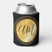 Goudchic metallic lijst, op maat gesneden monogram blikjeskoeler (Blikje Achterkant)