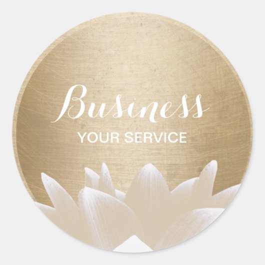  goudcirculaire Lotusventilator Ronde Sticker (Voorkant)