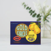 goudcirkelperen briefkaart (Staand voorkant)