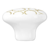 Goudcirkels en chic White Modern Trendy Mod Keramische Knop (Zijkant)