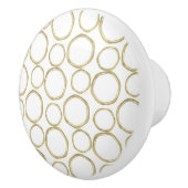 Goudcirkels en chic White Modern Trendy Mod Keramische Knop (Rechts)