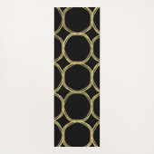 Goudcirkels en stijlvolle zwarte, moderne grafisch yogamat (Achterkant)