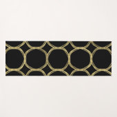 Goudcirkels en stijlvolle zwarte, moderne grafisch yogamat (Voorkant (horizontaal))