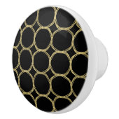 Goudcirkels en zwart-witmodel keramische knop (Rechts)