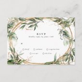 Goudcirkels Eucalyptus Elegant Greenery Moss RSVP Kaartje (Voorkant)